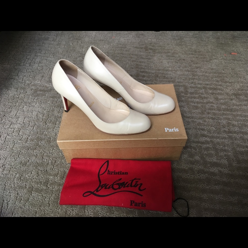 Lovely Christian Louboutin nude heels.